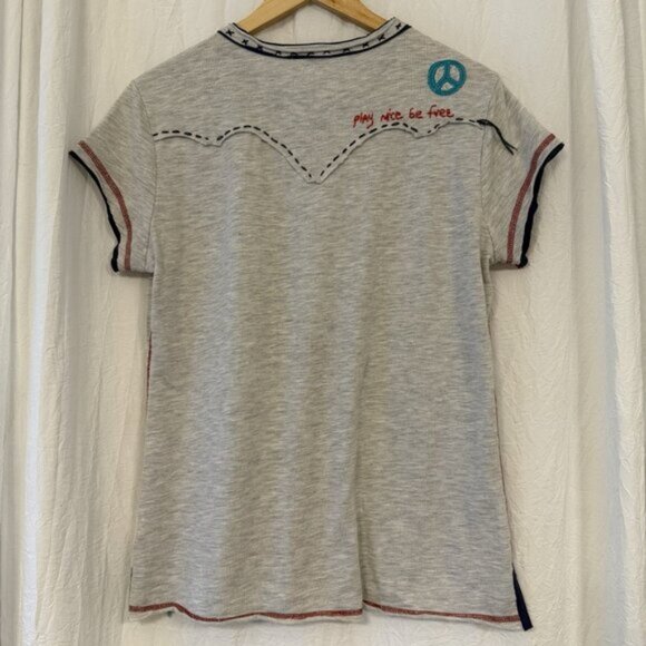 Double D Ranch Women’s Tee Shirt Top Uncle Sam Freedom USA Peace Patriotic XL - Picture 3 of 11